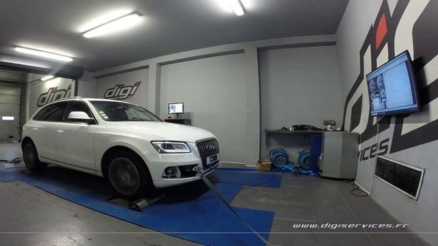 Audi Q5 2.0 TDI 177cv AUTO Reprogrammation Moteur @ 217cv Digiservices Paris 77 Dyno смотреть онлайн