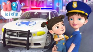Macchina della Polizia per bambini Cartoni animati e canzoni per bimbi - HeyKids Italiano