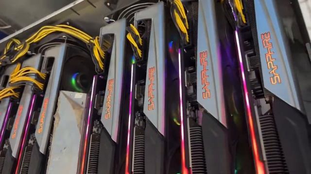 Риг ферма RX5700xt Sapphire Nitro+ 450+mh смотреть онлайн