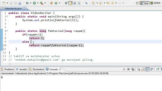 Javadan kuchaytirilgan darslar 03 смотреть онлайн