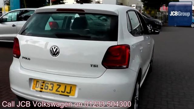 2013 Volkswagen Polo Hatch R Line 1.2l Candy White DE63ZJJ for sale at JCB VW Ashford смотреть онлайн