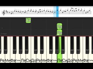 Город золотой (легкая песня одним пальцем на пианино + ноты)