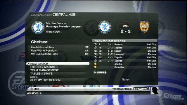 FIFA Soccer 10 Xbox 360 Video - My Live Season смотреть онлайн