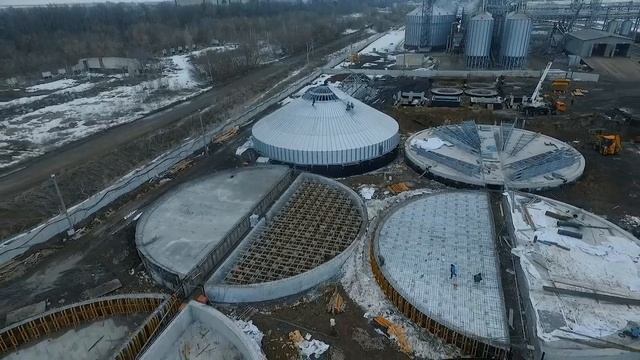 Проектирование и Строительство элеваторного комплекса 100 000 тонн. смотреть онлайн
