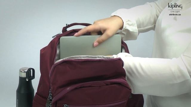 Огляд рюкзака для ноутбука Kipling SEOUL Pink Flow Emb KI4744 смотреть онлайн