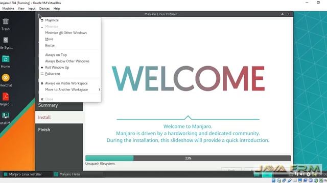 Manjaro 17.0.4 Gellivara Installation in VirtualBox 5.1 смотреть онлайн