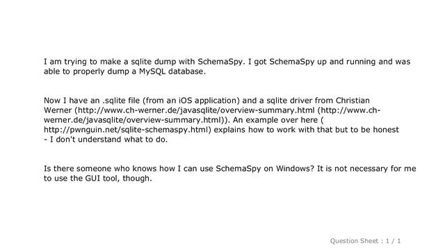 iOS : Using SchemaSpy to visualize a SQLite database (windows) смотреть онлайн