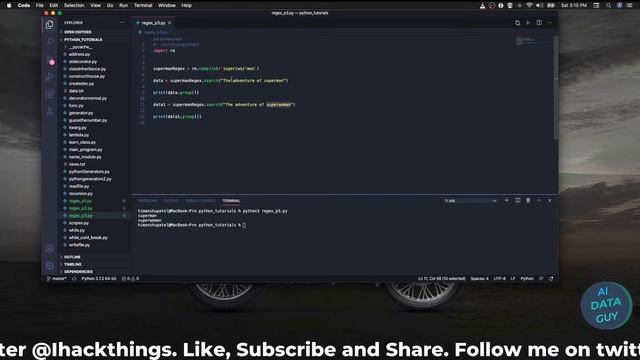 Let's code | Python Regular Expressions Part - II | aidataguy смотреть онлайн