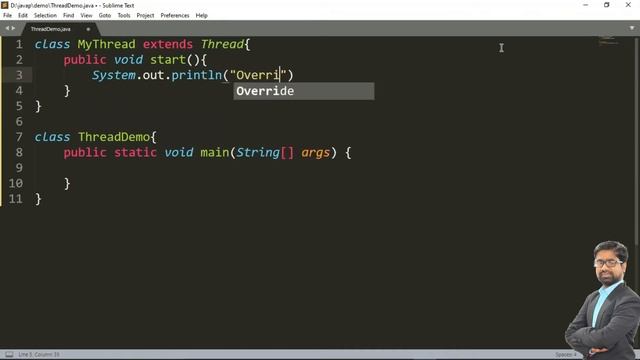 #18 Can we override start() method in Java Multithreading? | By Ashish Gadpayle смотреть онлайн