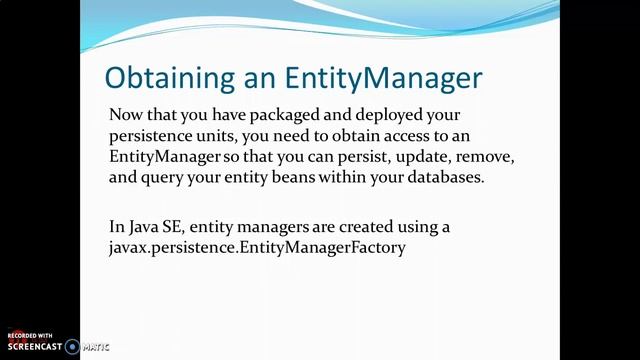 Persistence Unit in Entity Bean смотреть онлайн
