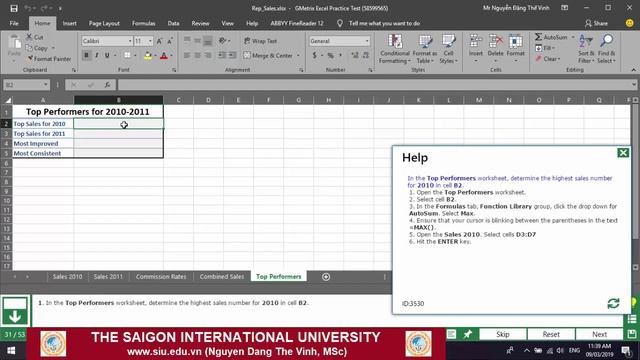Excel 2013 Core Skill Review 3 Training www.siu.edu.vn смотреть онлайн