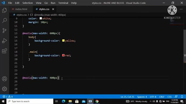 CSS tutorial for beginners -54- Media queries part 2 - Adding multiple media queries смотреть онлайн