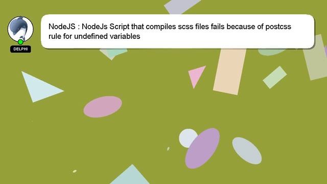 NodeJS : NodeJs Script that compiles scss files fails because of postcss rule for undefined variabl смотреть онлайн