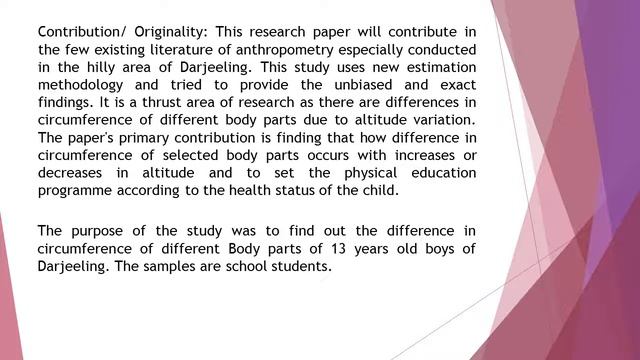 A Comparative Study on Circumference of Selected Body Parts of 13 Years Old Boys of Four Different смотреть онлайн
