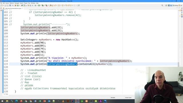 HashSet - containsAll művelet - Java programozás kezdőknek Andrissal - 83. rész смотреть онлайн