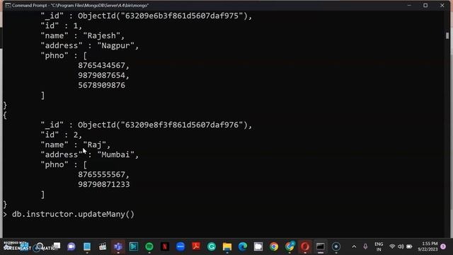 $rename operator in MongoDB смотреть онлайн