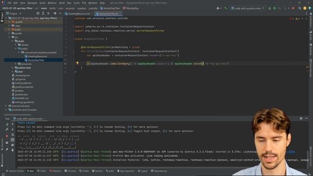 REST API Key Validation - Request Filtering with Quarkus смотреть онлайн