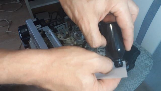 Видеомагнитофон чистка головки правильно !!!