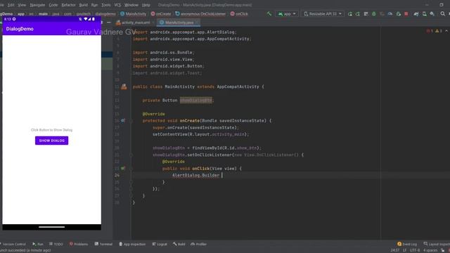 How to Create AlertDialog in Android #1 | Simple Dialog | Android Alert Dialog Tutorial смотреть онлайн