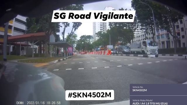 16jan2022 hougang ave 4 #SKN4502M audi a4 fail to conform to red light signal смотреть онлайн