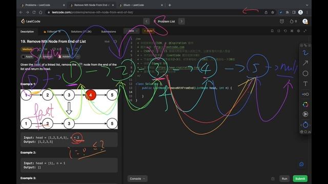 【LeetCode 刷题讲解】19. Remove Nth Node From End of List 删除链表的倒数第N个结点 |算法面试|北美求职|刷题|留学生|LeetCode|求职面试 смотреть онлайн