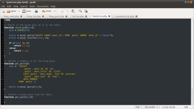 PHP Tutorial: Blog (Including Commenting) [part 02] смотреть онлайн