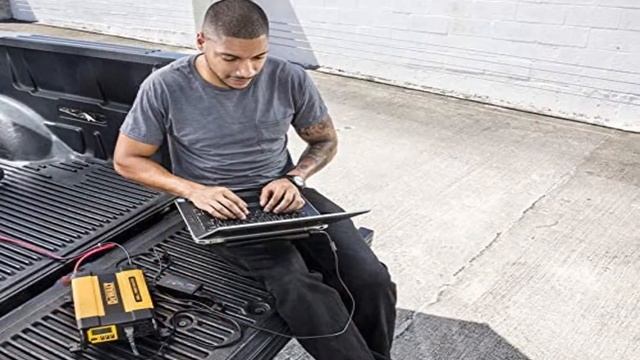 DEWALT DXAEPI1000 Power Inverter 1000W Car Converter With LCD Display Dual 120V AC Outlets