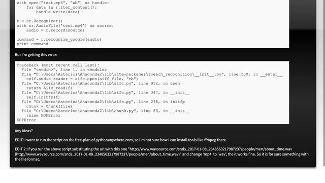 Convert mp4 sound to text in python смотреть онлайн