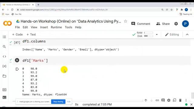 1. Data Analytics Using Python Pandas (EDA using Pandas) смотреть онлайн