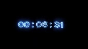 Неоновый таймер 13 минут обратный отсчет