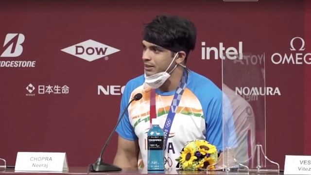 India's Neeraj Chopra reaction after Winning India's first Olympics athletics gold in Javelin Throw смотреть онлайн