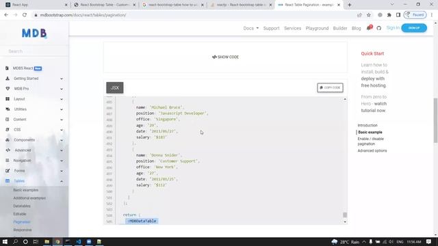 20# React Hooks, Axios, table Pagination ,search, and sorting #reactjs #reactjstutorial смотреть онлайн