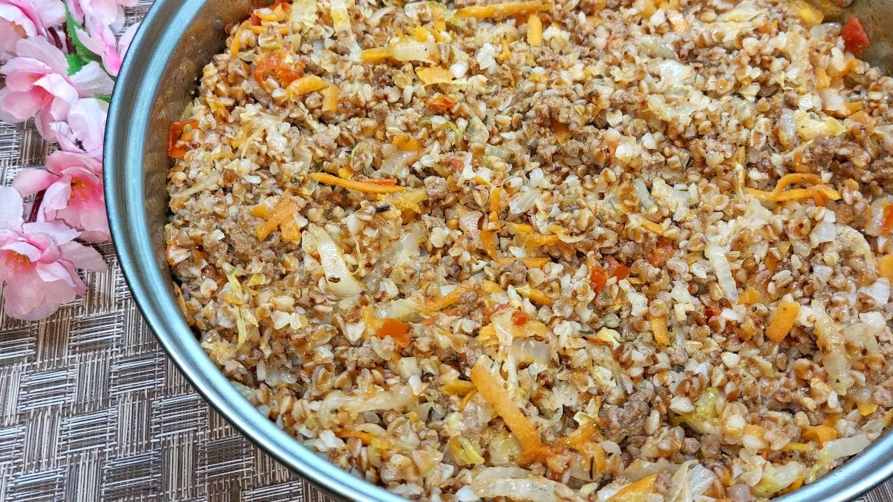 Быстрый Ужин за 30 минут в одной посуде для всей семьи. Вкусно и Просто! Гречка с фаршем и овощами смотреть онлайн