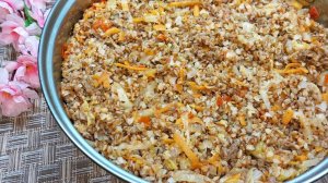 Быстрый Ужин за 30 минут в одной посуде для всей семьи. Вкусно и Просто! Гречка с фаршем и овощами