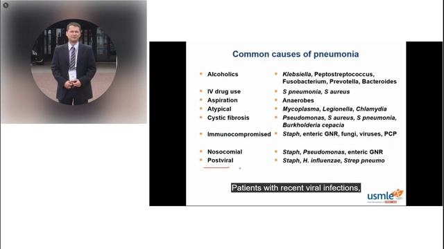 USMLE_Step_1 — Lesson 13 (3rd Course — Bugs Causing Diarrhea. Common Causes Of Pneumonia. UTIs)