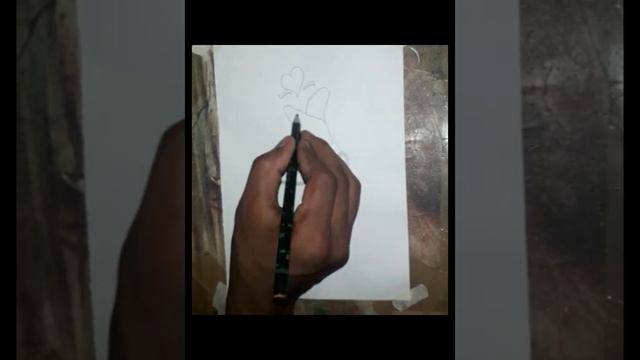 how to draw pencil sketch drawing on the paper round in hand смотреть онлайн