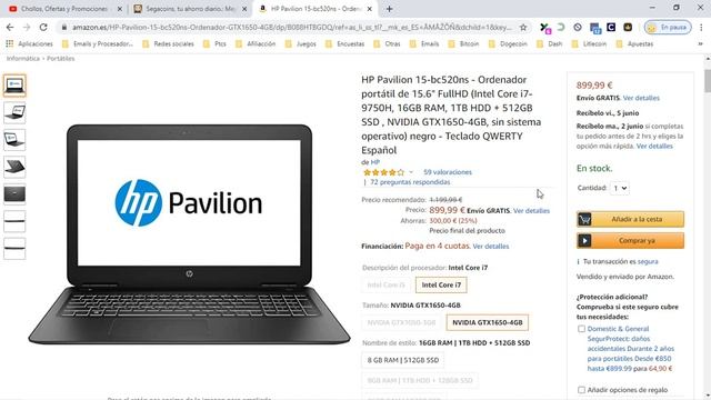 ? ¡Oferta Amazon! Portátil HP Pavilion 15-bc520ns barato 899€ ¡25% DTO! Opiniones | Descuentos ? смотреть онлайн