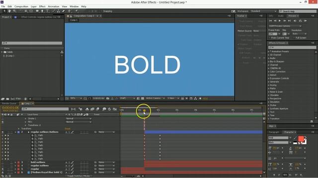 Morph Text From Regular to Bold - Adobe After Effects tutorial смотреть онлайн