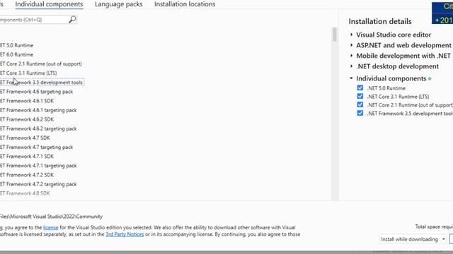 حل مشكلة اختفاء اصدارات الدوت نت كور show .net core versions in visual 2022 смотреть онлайн