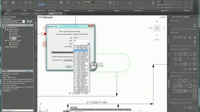AutoCAD P&ID Using Instrumentation Line смотреть онлайн