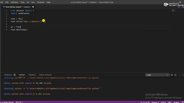 How to create a Website opener Application using Python , Tkinter GUI смотреть онлайн