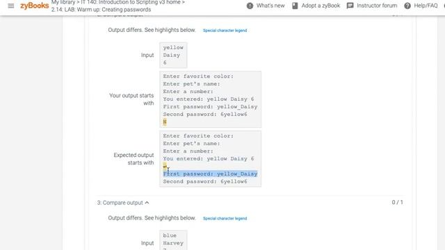 SNHU.edu IT-140: zyBooks lab 2.14 -- Creating Passwords смотреть онлайн