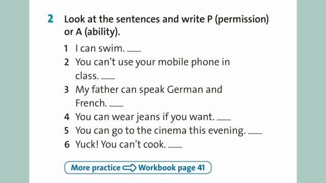 English Plus 6. LANGUAGE FOCUS can for ability and permission. смотреть онлайн