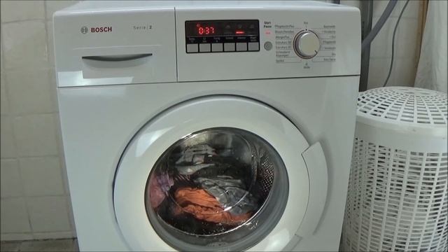 Mix wash intensive 30 degrees BOSCH WAB28220 washing machine program, test example movie #332 смотреть онлайн