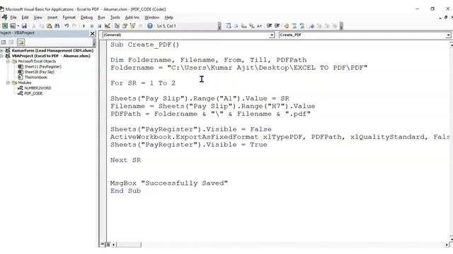 How to Convert Excel to PDF VBA | Salary Slip in Excel and Convert in PDF смотреть онлайн