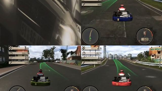 crash time III 3 player split screen race with kart смотреть онлайн