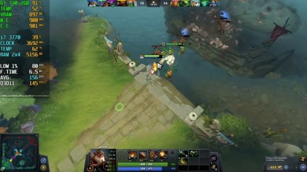 GT 730 2GB | Dota 2 - 1080p, 720p