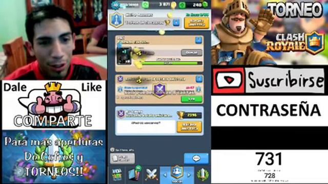 TORNEO!! CLASH ROYALE Clan White Arrows y Apertura de Cofres Legendario смотреть онлайн