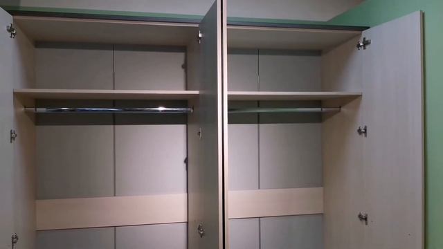 130389 "ULLA" кровать 1600 решётка в комплекте + шкаф, набор мебели для спальни. Цвет: листв. темн. смотреть онлайн