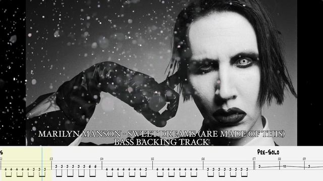 MARILYN MANSON - Sweet Dreams (Are made of this) [BASSLESS BACKING TRACK + TAB] смотреть онлайн